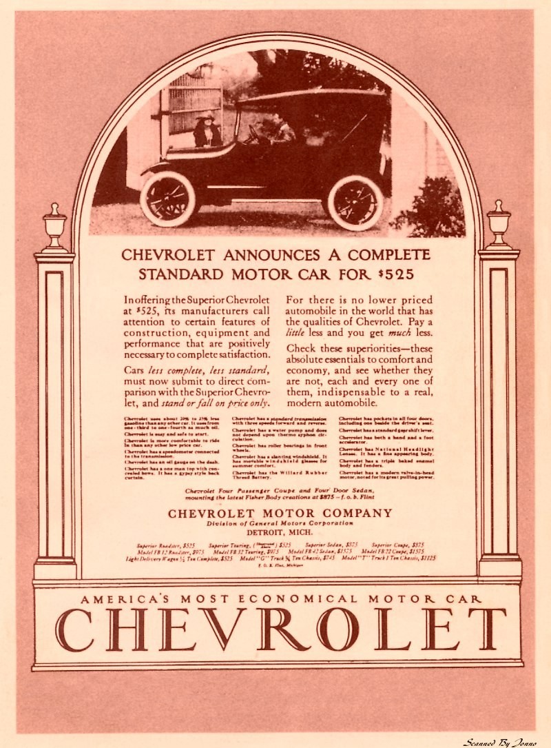 1923 Chevrolet Auto Advertising